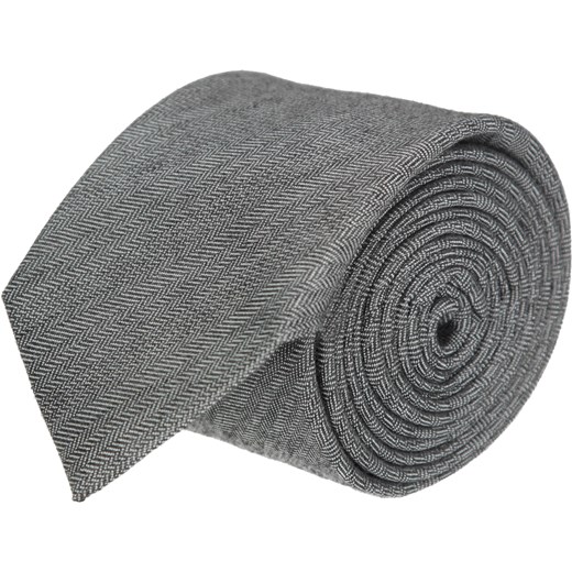 krawat cotton szary classic 204