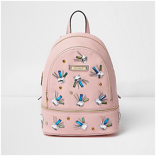 Pink embellished bum bag 