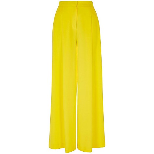 Yellow wide leg trousers 