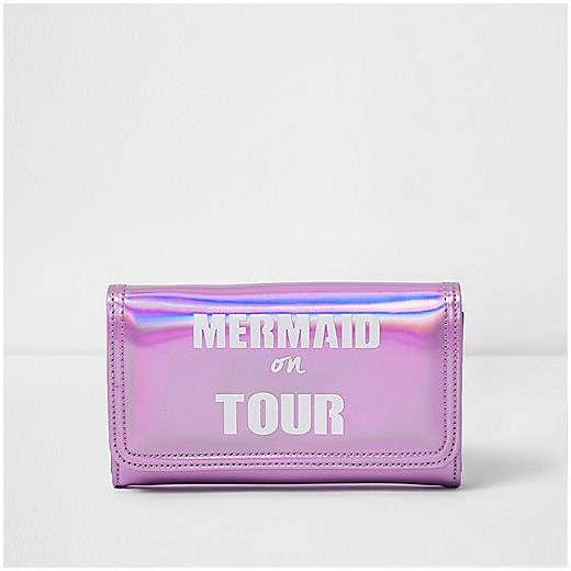 Girls pink 'Mermaid On Tour' metallic purse 