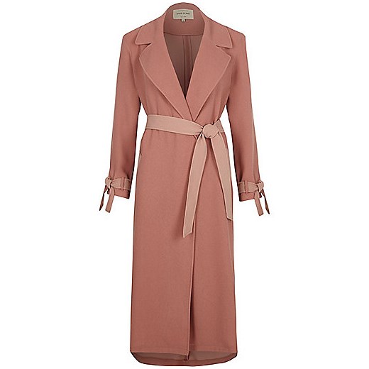 Light pink contrast trench coat 