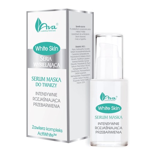 Ava White Skin serum maska do twarzy intensywnie rozjaśniająca przebarwienia kosmetyki-maya bialy serum