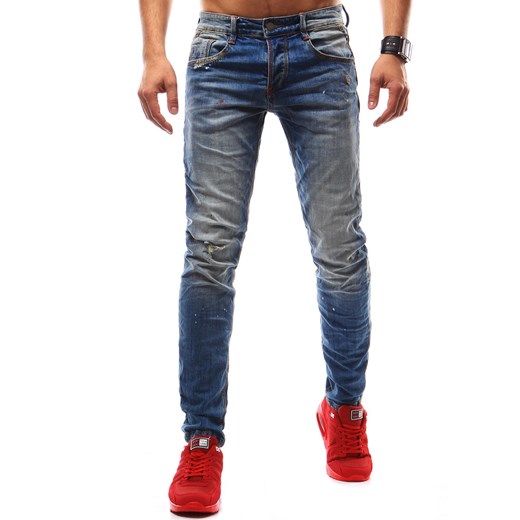 Spodnie jeansowe męskie niebieskie (ux0930) Dstreet   