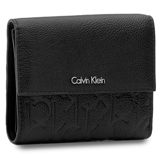 Mały Portfel Damski CALVIN KLEIN BLACK LABEL - Mish4 Medium Triford K60K602223 001 Calvin Klein Black Label czarny  eobuwie.pl
