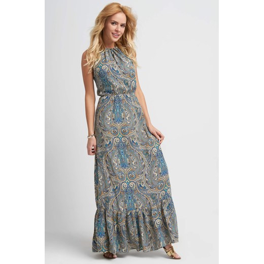 Sukienka maxi ze wzorem paisley szary Orsay 38 orsay.com
