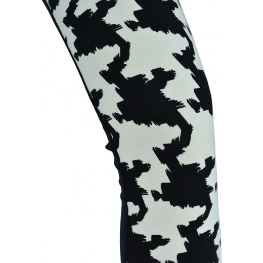 TEZENIS CALZEDONIA legginsy pepitka czarna biała S czarny Tezenis 36 (S) Ciuszki u Muszki