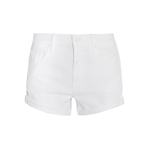 The Teaser distressed stretch-denim shorts szary Mother  NET-A-PORTER