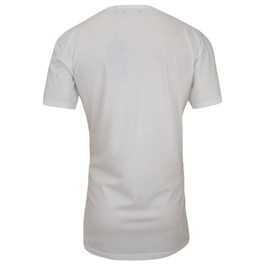 Biały, Przedłużony T-Shirt (Koszulka) z Dziurami 100% BAWEŁNA - Brave Soul, Męski TSBRSSS17BENJIwhite