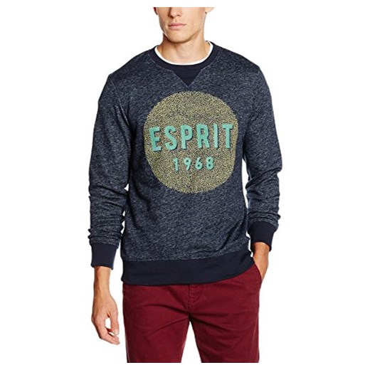 Bluza ESPRIT mit Logo Print - Slim Fit dla m??czyzn, kolor: niebieski szary Esprit sprawdź dostępne rozmiary Amazon