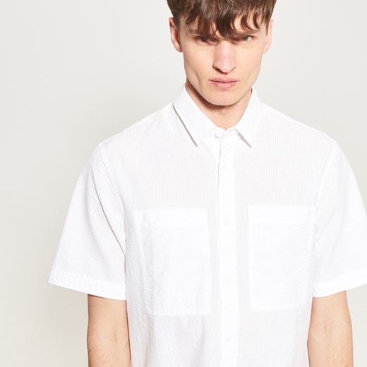 Reserved - Koszula z krótkimi rękawami - Biały Reserved  XL 