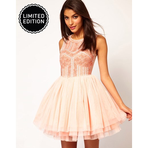 Sukienka Asos Prom Chiffon Soft Pink pandzior-pl-new-vogue poliester