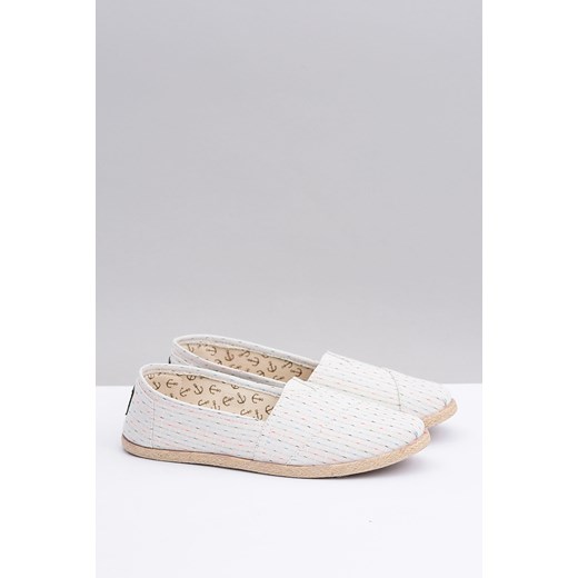 Damskie Białe Espadryle Lniane Trampki Spido bialy 39 BUTOSKLEP.PL