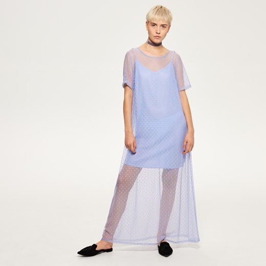 Reserved - Dwuczęściowa sukienka z tiulu - Fioletowy niebieski Reserved S wyprzedaż  