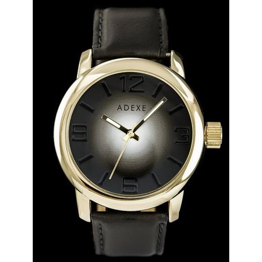 Czarny zegarek Adexe analogowy 