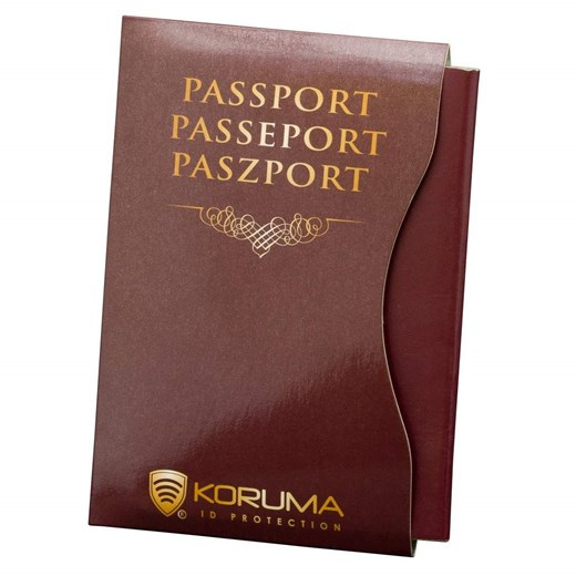 Etui z Ochroną Paszportu BIometrycznego RFID (Brązowy) Koruma