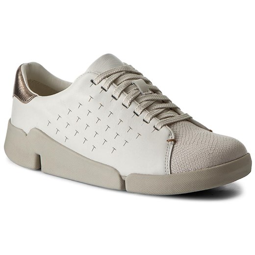 Sneakersy CLARKS - Tri Abby 261194924 White Leather Clarks  37.5 eobuwie.pl