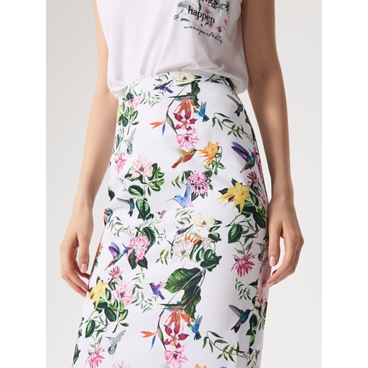 Mohito - Ołówkowa spódnica w kwiaty - Wielobarwn