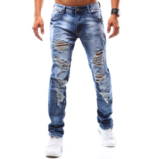 Spodnie jeansowe męskie niebieskie UX0948
