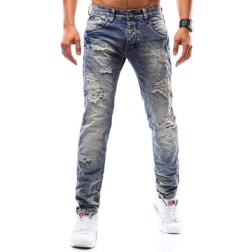Spodnie jeansowe męskie niebieskie UX0934