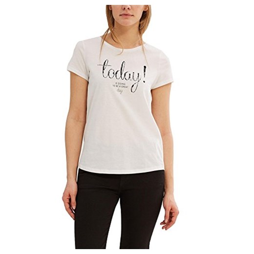 ESPRIT T-shirt panie, kolor: biały szary Esprit sprawdź dostępne rozmiary wyprzedaż Amazon 