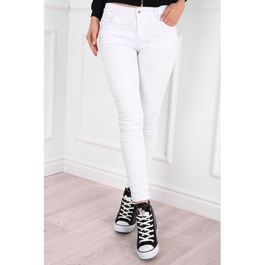 Spodnie jeansowe LADDY białe Vaya bialy S MODOLINE.PL