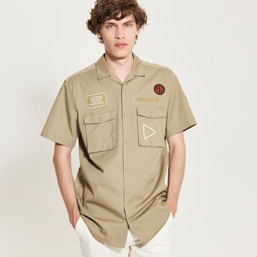 Reserved - Koszula w militarnym stylu - Beżowy Reserved  L;M;XL;XXL 