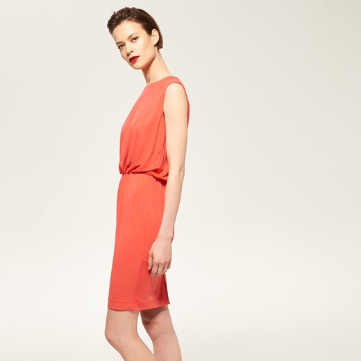 Reserved - Sukienka z kopertowym dekoltem - Różowy pomaranczowy Reserved L;M;S;XS 