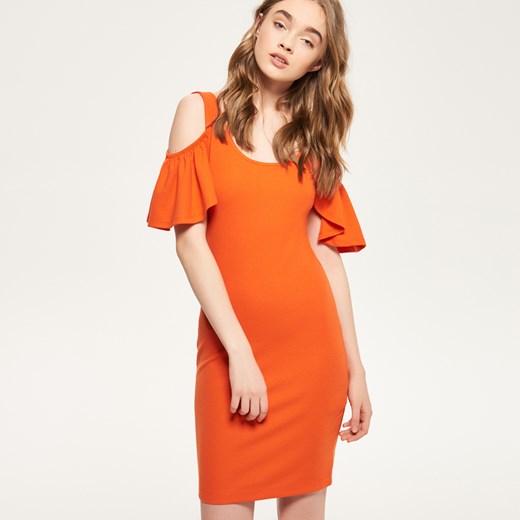 Reserved - Sukienka z wycięciami na ramiona - Pomarańczo pomaranczowy Reserved L;M;S;XL;XS 