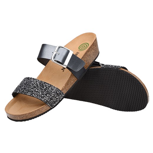 Klapki buty Dr Brinkmann 701036-92 Srebrne Dr Brinkmann czarny 39 okazja NeptunObuwie.pl