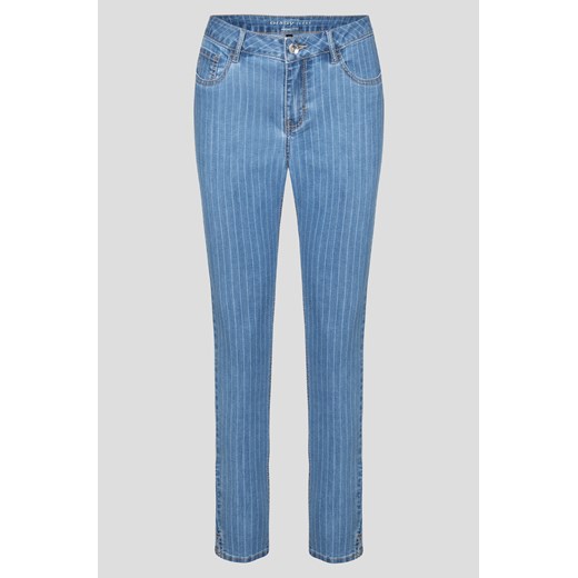Jeansowe spodnie w prążki Orsay niebieski 32 orsay.com