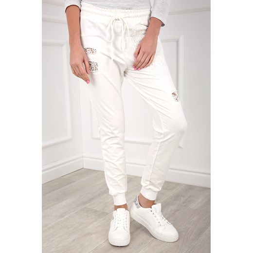 Spodnie dresowe CHANTAL białe Vaya bialy M MODOLINE.PL