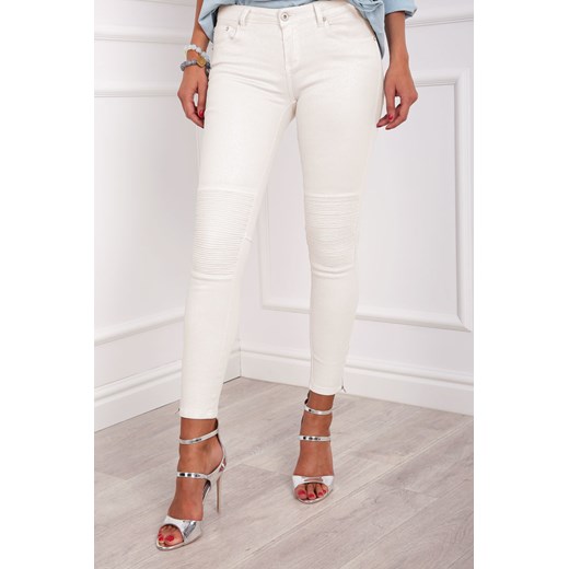 Spodnie jeansowe błyszczące BRILLIANT białe