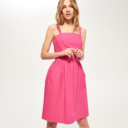 Reserved - Sukienka z kieszeniami - Różowy rozowy Reserved 34 
