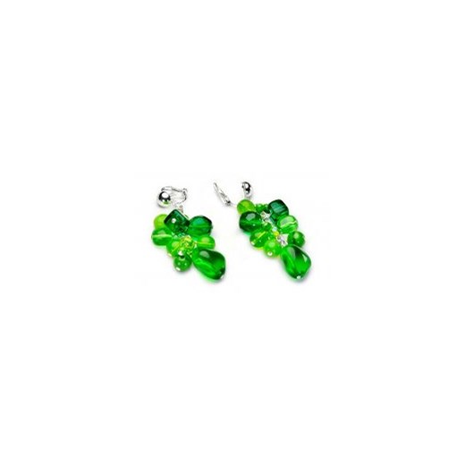 Klipsy zielone, długie zielony Kiara uniwersalny Kiara, Sztuczna Biżuteria Jablonex