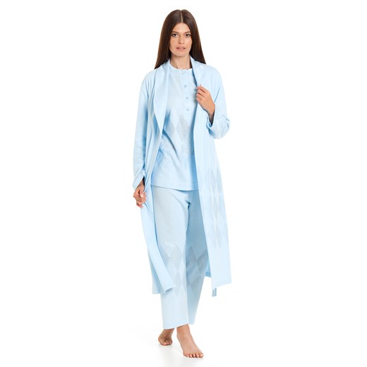 Klasyczna piżama damska w kolorze niebieskim Revise mietowy M Revise24 wyprzedaż 