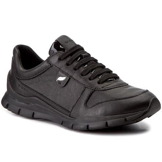 Sneakersy GEOX - D Sukie A D52F2A 00043 C9996 Black/Black Geox szary 41 wyprzedaż eobuwie.pl 