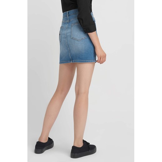 Jeansowa mini-spódniczka z naszywkami bezowy Orsay 34 orsay.com