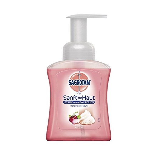 Pianka SAGROTAN aksamit kwiat wiśni na mydło i róża, szt. (3 X 250 ML) bezowy Sagrotan Amazon