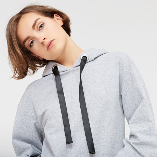 Cropp - Bluza z wstążkami - Szary Cropp szary M 