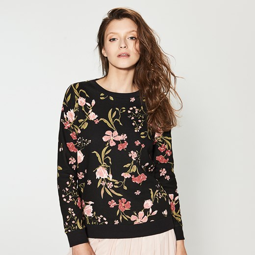 House - Bluza w kwiaty - Czarny House czarny XS