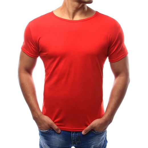 T-shirt męski czerwony (rx2575)  Dstreet M wyprzedaż  