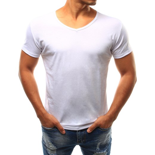T-shirt męski biały (rx2578) Dstreet  XL wyprzedaż  