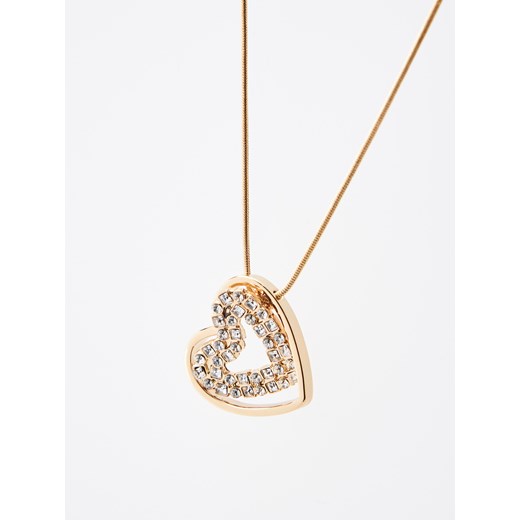 Mohito - Naszyjnik z zawieszką w kształcie serca - Złoty