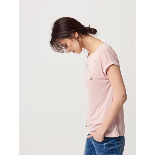 Mohito - Lekka koszulka z aplikacją - Różowy
