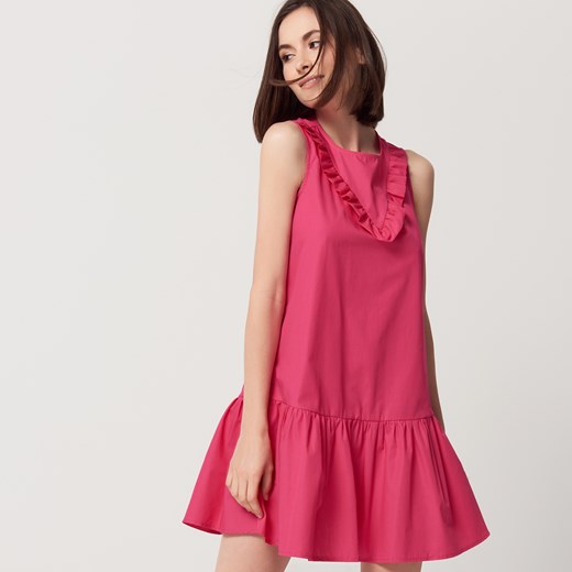 Mohito - Sukienka z popeliny w kolorze fuksji - Różowy
