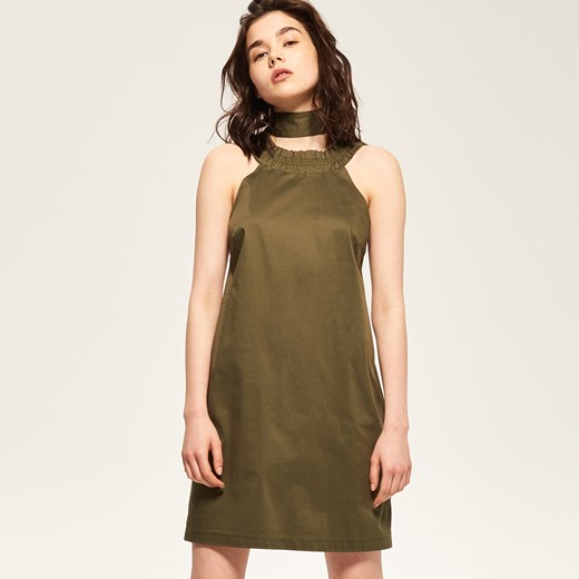 Reserved - Sukienka z chokerem - Zielony