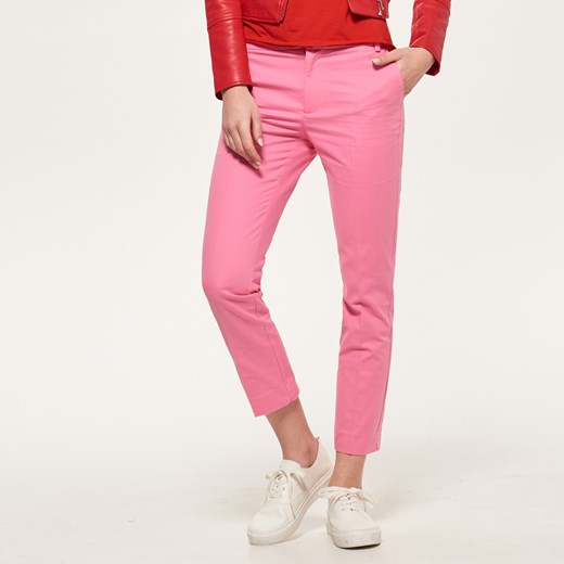 Reserved - Garniturowe spodnie - Różowy