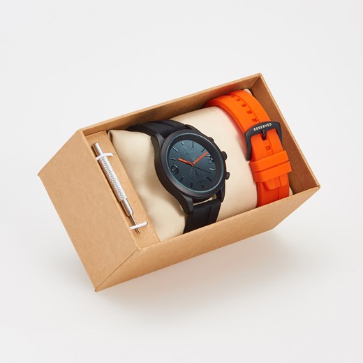 Reserved - Zegarek z wymiennymi paskami - Pomarańczo