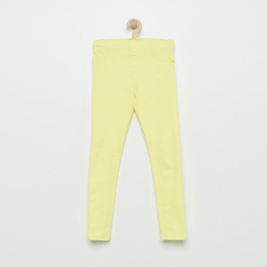 Reserved - Gładkie spodnie - Żółty