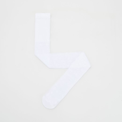 Reserved - Rajstopy w minimalistyczny wzór - Biały